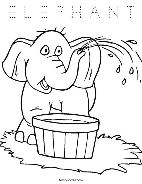 Elephant Coloring Page