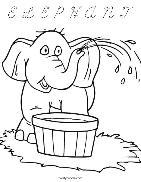 Elephant Coloring Page