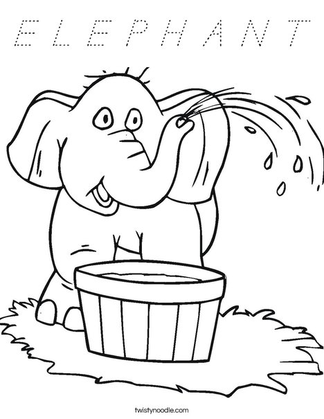 Elephant Coloring Page