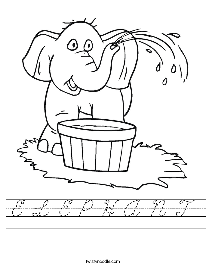 E L E P H A N T Worksheet