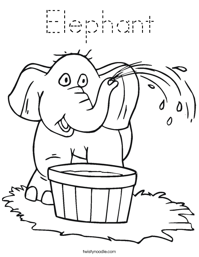 Elephant Coloring Page