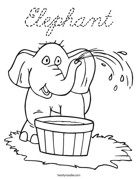 Elephant Coloring Page