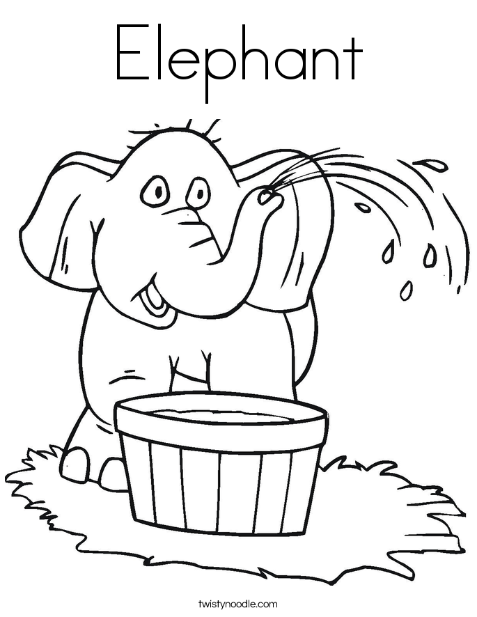 Elephant Coloring Page