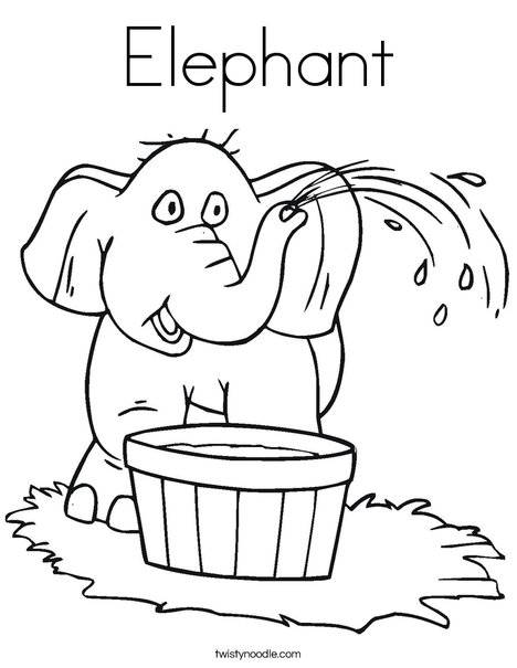 Elephant Coloring Page