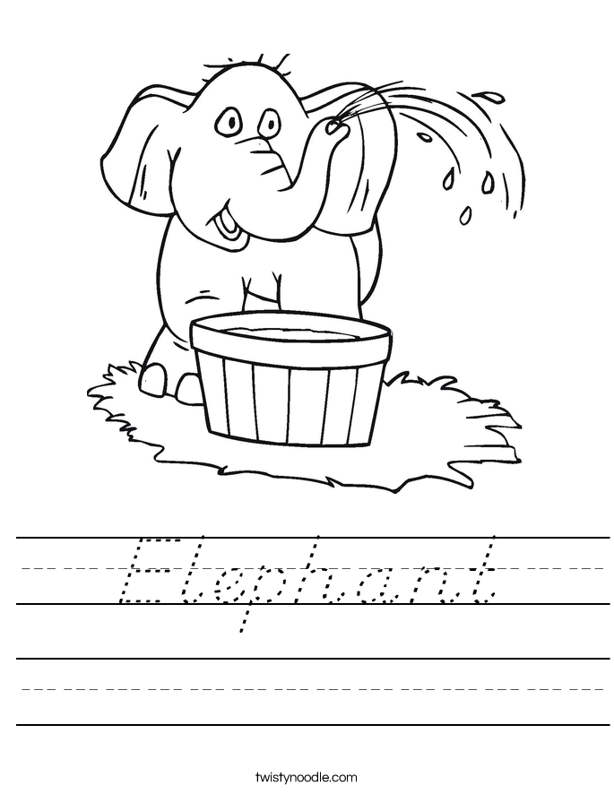 Elephant Worksheet