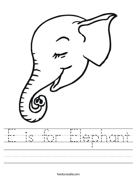 Elephant Head Worksheet