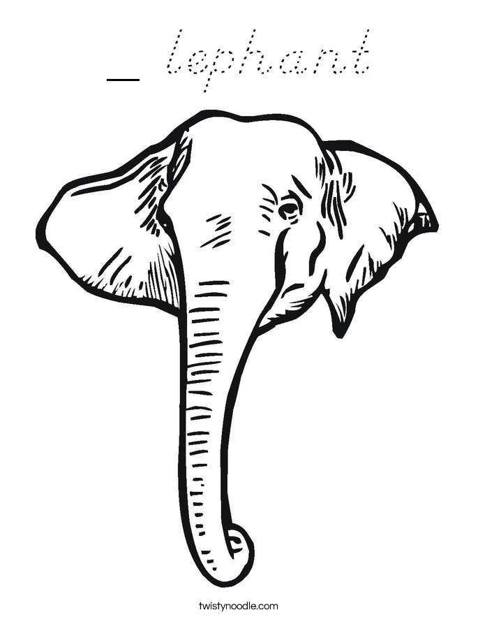_ lephant Coloring Page