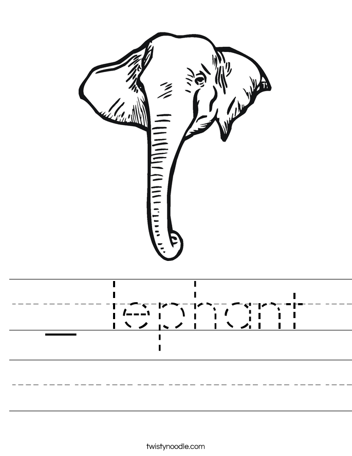 _ lephant Worksheet