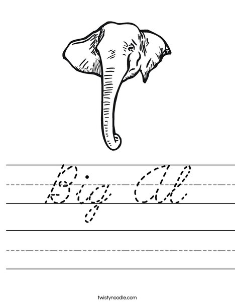 Elephant Head1 Worksheet