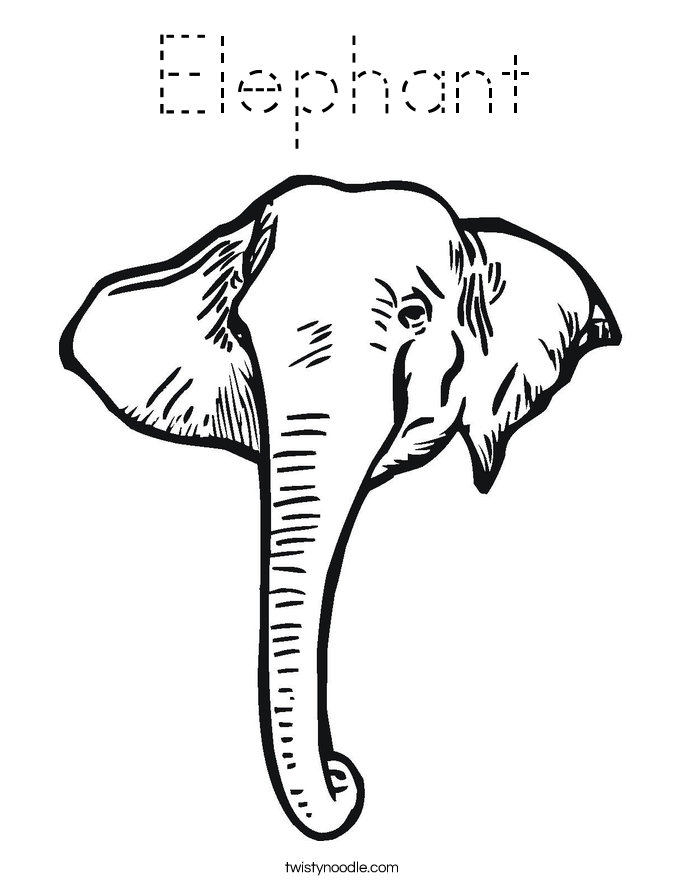 Elephant Coloring Page