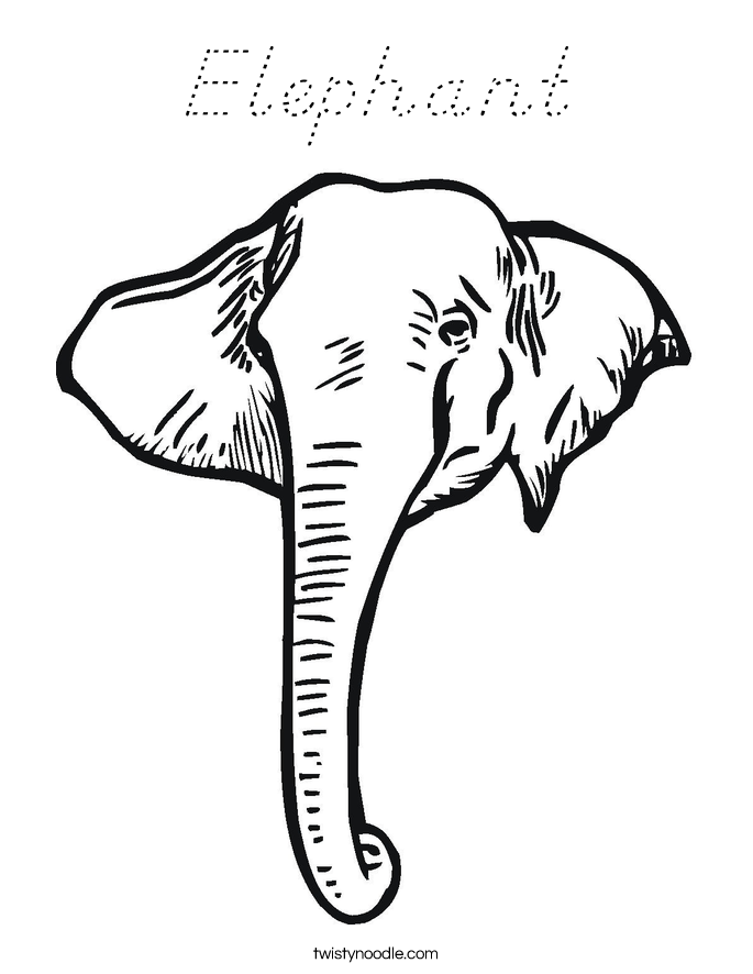 Elephant Coloring Page