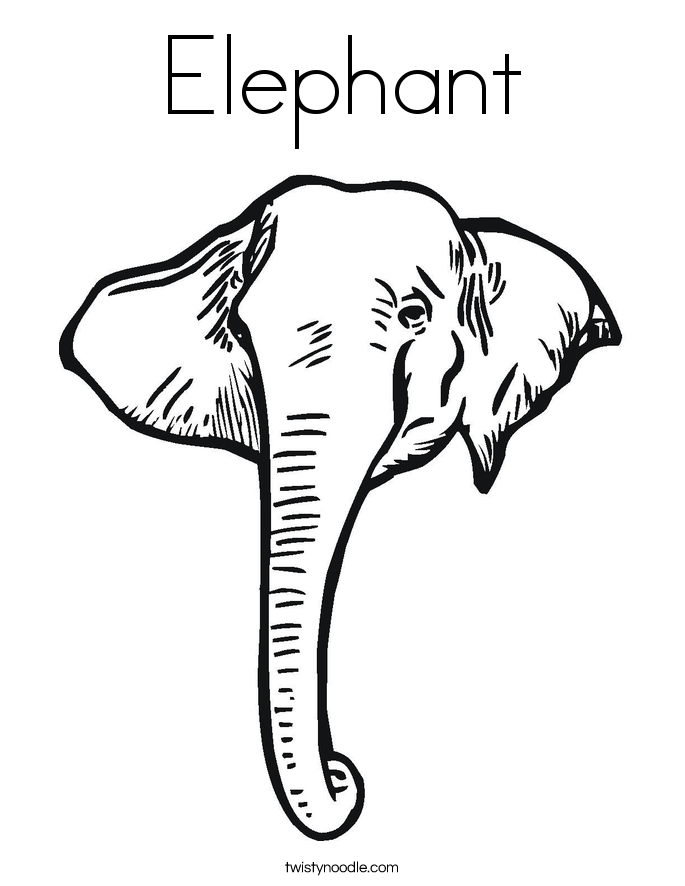 Elephant Coloring Page