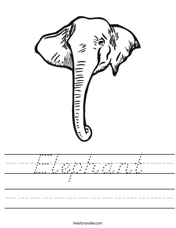 Elephant Worksheet