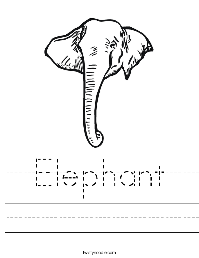 Elephant Worksheet