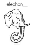 elephan__Coloring Page