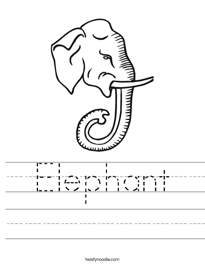 Elephant Worksheet