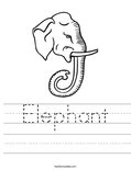Elephant Worksheet