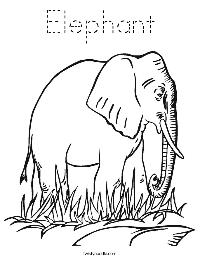 Elephant Coloring Page