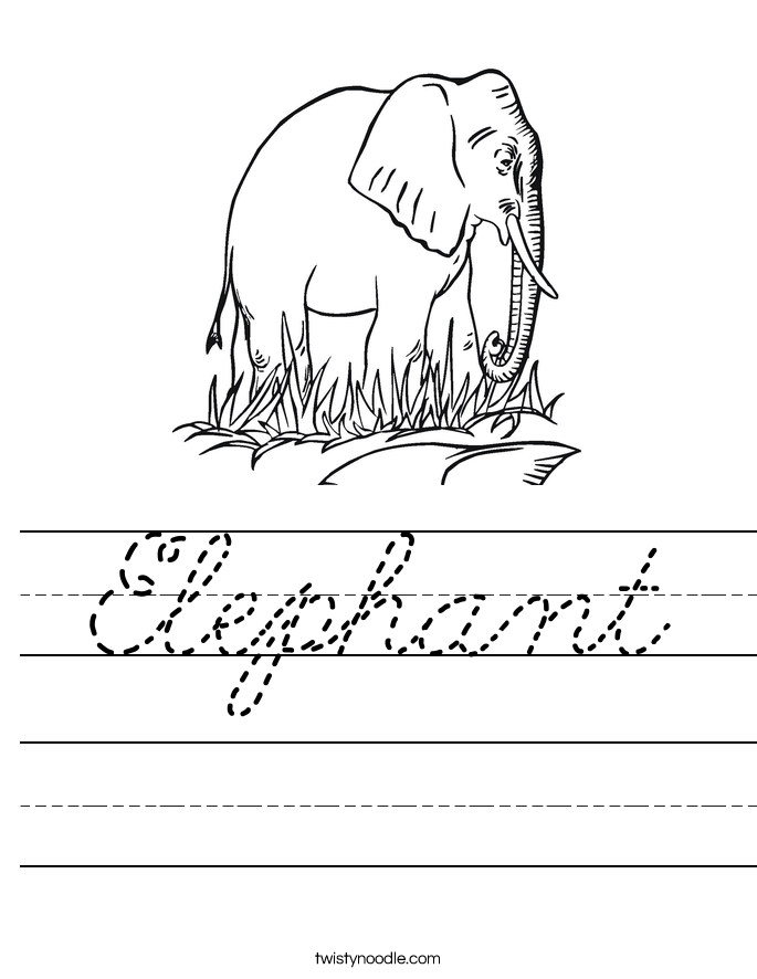 Elephant Worksheet