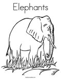 Elephants Coloring Page