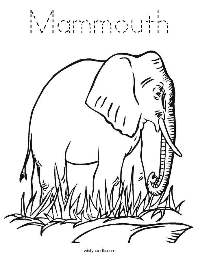 Mammouth Coloring Page