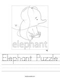 Elephant Puzzle Worksheet