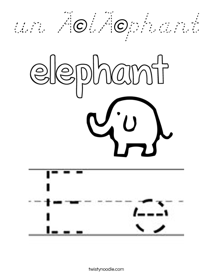 un éléphant Coloring Page