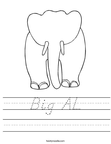 Blank Elephant Worksheet