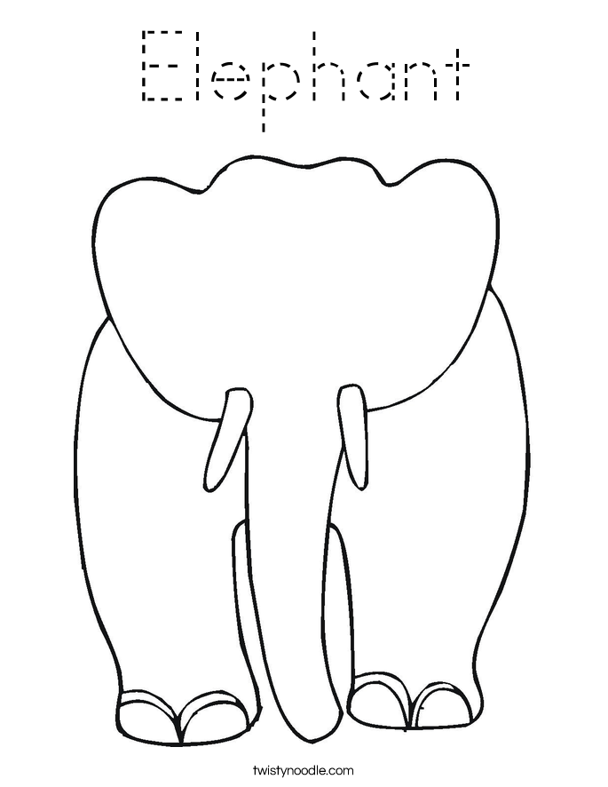Elephant Coloring Page