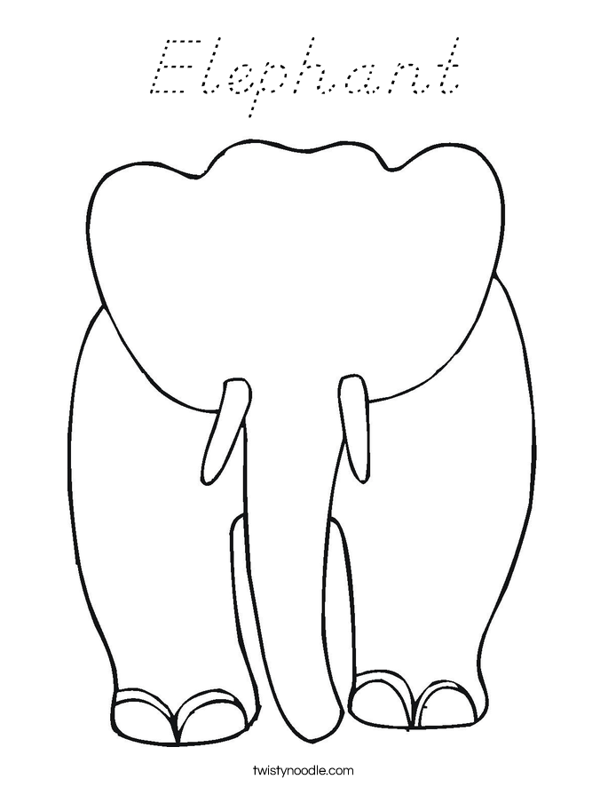Elephant Coloring Page