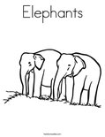 Elephants Coloring Page