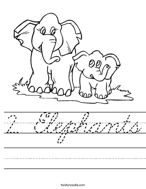 How many elephants? Worksheet