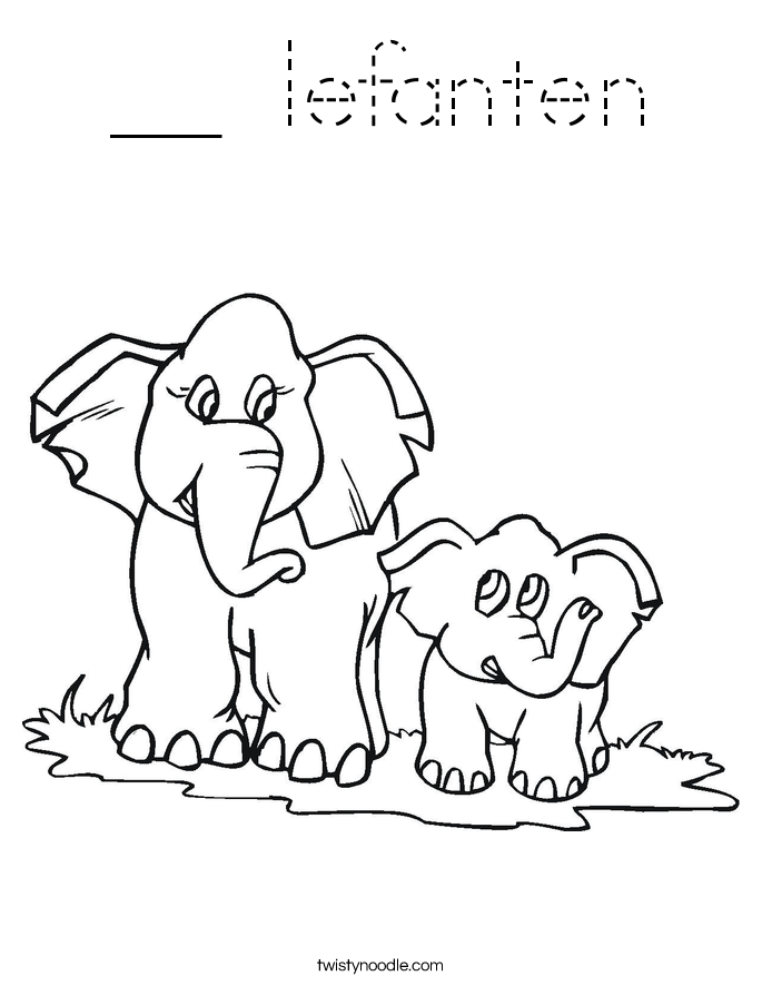 __ lefanten Coloring Page