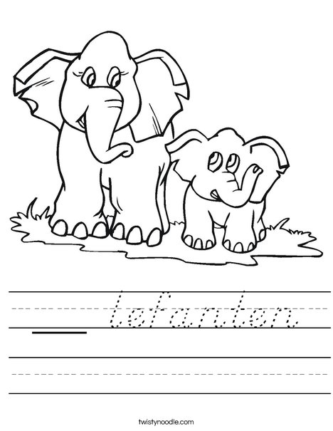 How many elephants? Worksheet
