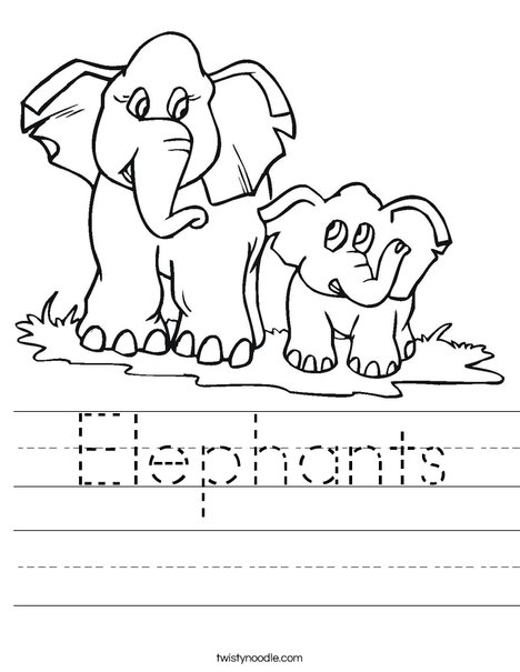 How many elephants? Worksheet