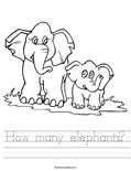 How many elephants? Worksheet