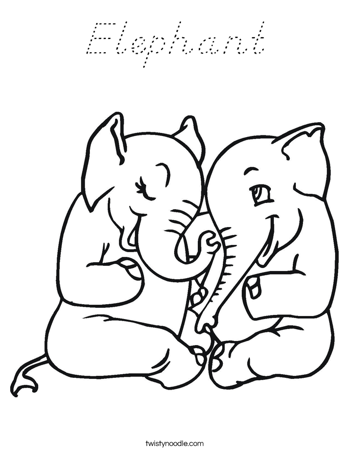 Elephant Coloring Page