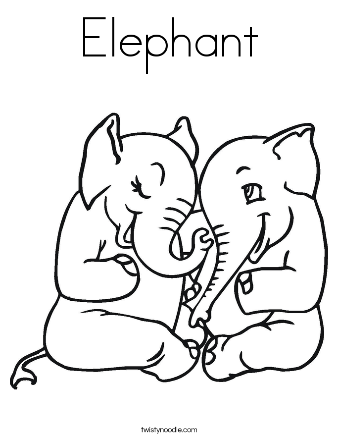 Elephant Coloring Page