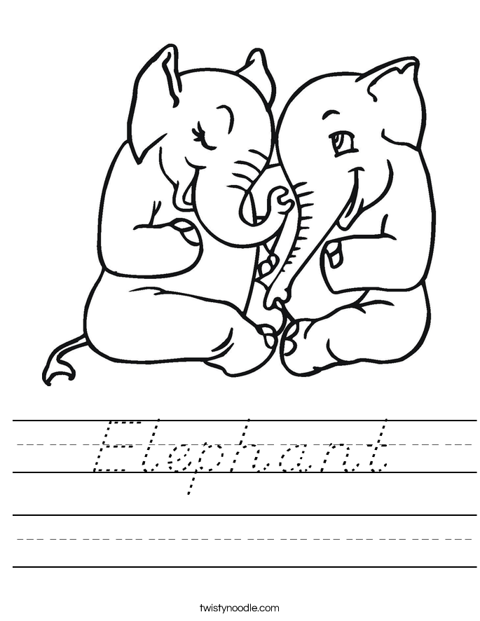 Elephant Worksheet