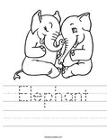 Elephant Worksheet