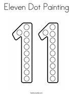 Eleven Dot Painting Coloring Page