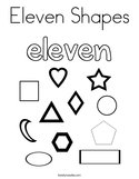 Eleven Shapes Coloring Page