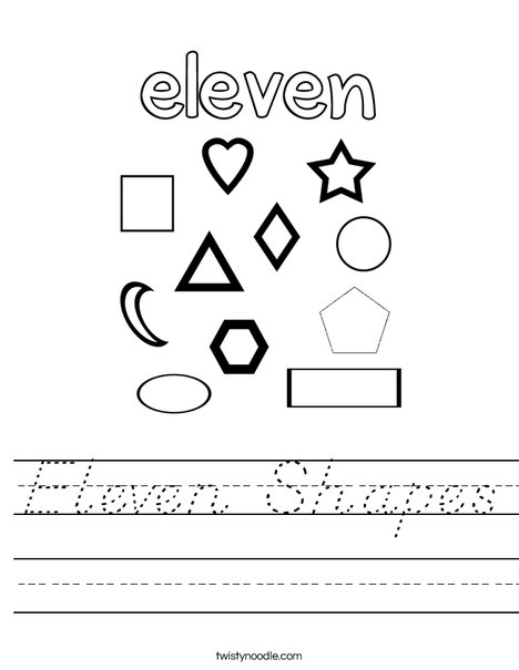 Eleven Shapes Worksheet