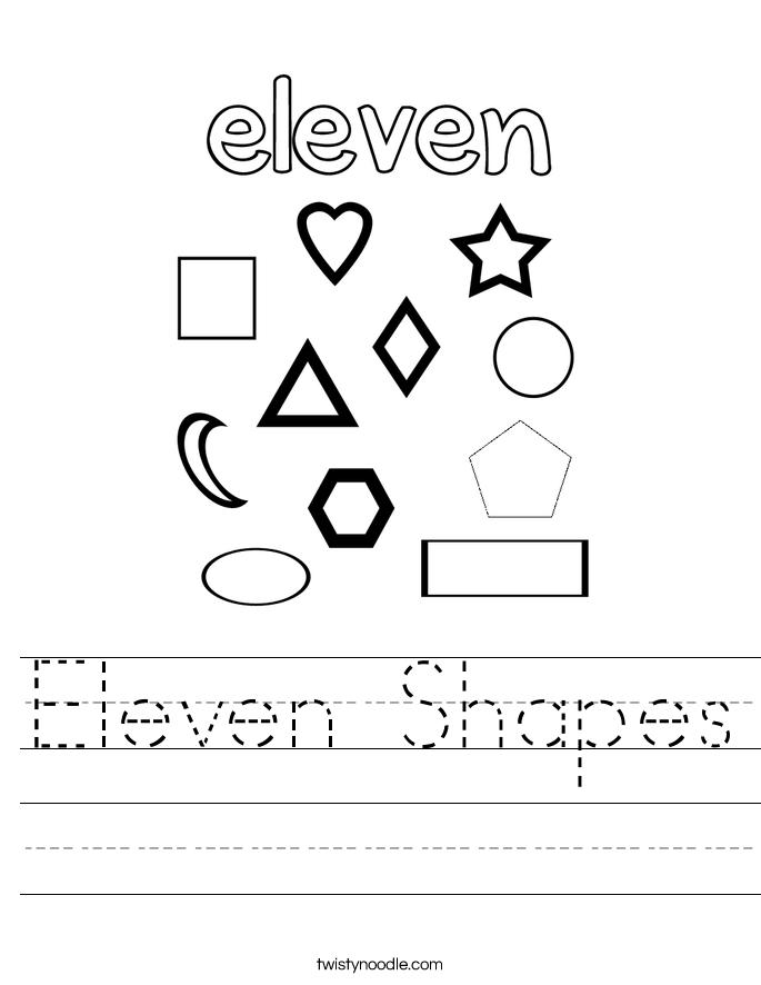 Eleven Shapes Worksheet