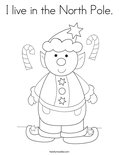 I live in the North Pole. Coloring Page