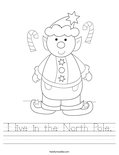 I live in the North Pole. Worksheet
