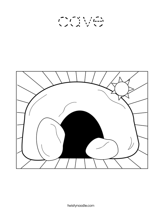 cave Coloring Page