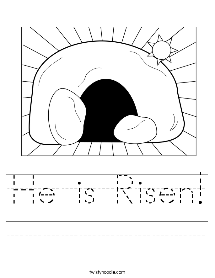 He is Risen Worksheet - Twisty Noodle