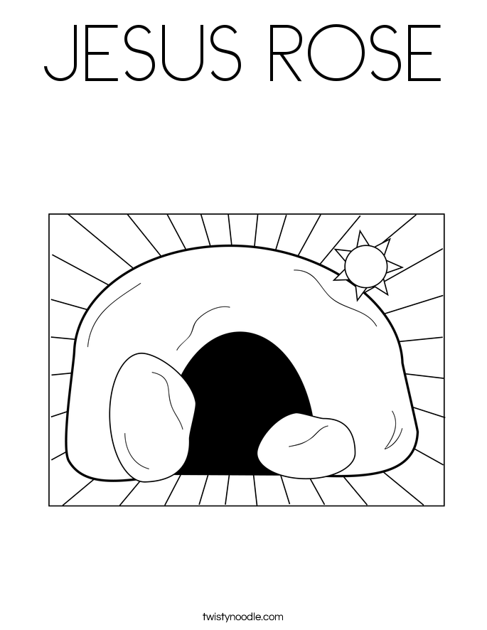 JESUS ROSE Coloring Page