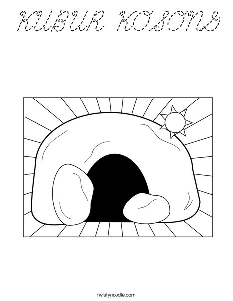 Empty Tomb Coloring Page